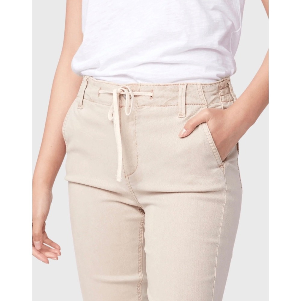 Paige Christy Tan Khaki Drawstring‎ Jogger Pants 31 5659G42-8093 Lyocell Blend - Picture 2 of 9